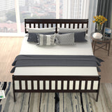 Sleigh Queen Size Wood Platform Bed  for Espresso color
