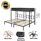 Triple twin bunk bed