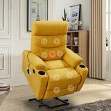 Liyasi Electric Power Lift Recliner Chair Sofa with Massage and Heat for Elderly, 3 Positions, 2 Side Pockets and Cup Holders, USB Ports, High-end quality fabric