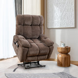 Liyasi Electric Power Lift Recliner Chair  with 2 Motors Massage and Heat 3 Positions, 2 Side Pockets, USB Charge Ports