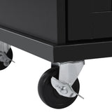 Kitchen Island Cart with Storage Cabinet and Two Locking Wheels, Solid wood Microwave cabinet