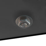 Rectangle Black Glass Coffee Table, Clear Coffee Table，Modern Side Center Tables for Living Room， Living Room Furniture