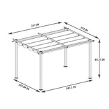 13 x 10 Ft Outdoor Patio Retractable Pergola With Canopy Sun shelter Pergola for Gardens,Terraces,Backyard