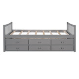 Daybed with Trundle and Drawers, Twin Size, Gray(OLD SKU: LP0000141EAA)