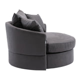 Modern Akili swivel accent chair barrel chair