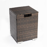 Outdoor Gas Fire Pit  Square Fire Pit Table with Propane Tank Cover