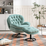 Accent chair  TV Chair  Living room Chair  with Ottoman-TEAL