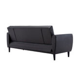 Black Folding Flat folding Sofa Bed with Storage Box