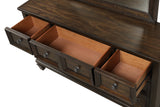 King 5 Piece Storage Bed in Walnut made with Solid Wood