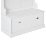 Hall Tree with 4 Hooks, Coat Hanger, Entryway Bench, Storage Bench
