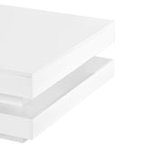 High Gloss Minimalist Design with plug-in 16-color LED Lights, 2-Tier