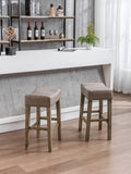 Counter Height 26" Bar Stools for Kitchen Counter Backless Faux Leather