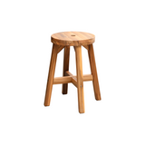 Acacia Wood Stool Round Top Chairs Best Ideas End Tables For Sofas Sub-stool for Living Room Bedside Strong Weight Capacity Upto 350 LBS, Natural Color