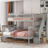 Twin over Full Stairway Bunk Bed
