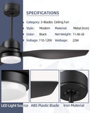 Blade LED Standard Ceiling Fan with Remote Control