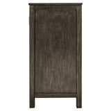 U-style Wood Storage Cabinet with Doors and Adjustable Shelf, Entryway Kitchen Dining Room, Grey