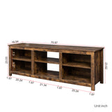 Living room TV stand furniture with 6 storage compartments and 1 shelf cabinet, high-quality particle board