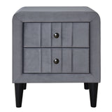 Queen 4-Piece Bedroom Set Upholstered Platform Bed with Two Nightstands and Storage Bench