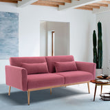 COOLMORE  Velvet  Sofa , Accent sofa .loveseat sofa with  metal  feet