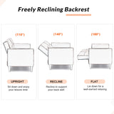 Black Folding Flat folding Sofa Bed with Storage Box