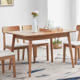Natural solid oak telescopic table