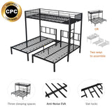 Triple twin bunk bed, can be separated into 3 twin beds