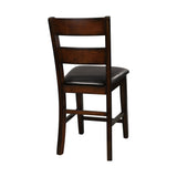 Cherry Finish Dining Set 7pc Counter Height Table with Extension Leaf and 6x Wood Frame Counter Height Chairs Transitional Style Furniture