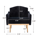 COOLMORE Accent  Chair  ,leisure single sofa  with Rose Golden  feet
