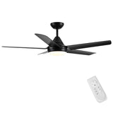 48 In Intergrated LED Ceiling Fan Lighting with Black ABS Blade