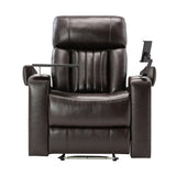 Orisfur. Power Motion Recliner with USB Charging Port and Hidden Arm Storage, Home Theater Seating with 2 Convenient Cup Holders Design ,360° Swivel Tray Table,and Cell Phone Stand
