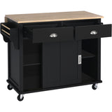 Black Island Kitchen Cart