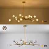 Modern American chandelier golden iron -15 bulb