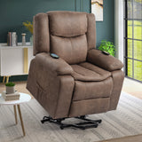 Orisfur. Power Lift Chair for Elderly with Adjustable Massage Function, Recliner Chair with Heating System for Living Room