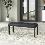 6-piece Dining Table Set with 1 Faux Marble Top Table,4 Upholstered Seats