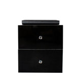 Modern High gloss UV Night Stand with 2 drawers & LED lights