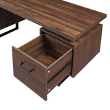 Home Office Computer Desk with Drawers/Hanging Letter-size Files