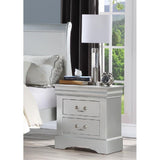 ACME Louis Philippe III Nightstand in Platinum