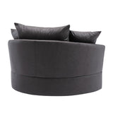 Modern Akili swivel accent chair barrel chair