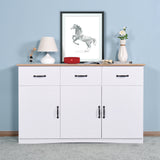 White Buffet Cabinet with Storage