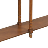 TREXM Console Table Sofa Table for Entryway with Drawers and Long Shelf Rectangular (Antique Walnut)