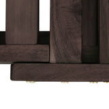Outdoor Adjustable Patio Wooden Daybed Sofa Chaise Lounge with Cushions for Small Places, Brown Finish+Gray Cushion