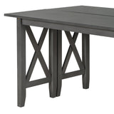 6-Piece Family Dining Room Set Solid Wood Space Saving Foldable Table and 4 Chairs with Bench for Dining Room