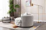 Coolmore Modern  Akili  swivel accent chair  barrel chair  for hotel living room / Modern  leisure chair  Beige