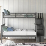 Stairway Twin-Over-Full Bunk Bed with Storage