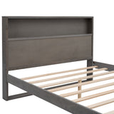 3-Piece Queen Bedroom Set Platform Bed with Two Nightstands