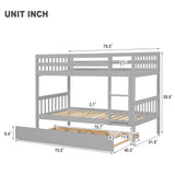 Twin Over Twin Bunk Beds with Trundle