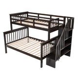 Stairway Twin-Over-Full Bunk Bed with Storage