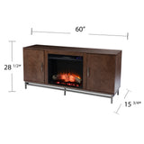 Dibbonly Touch Screen Electric Fireplace w/ Media Storage