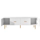 U-Can Modern TV Stand with 5 Champagne Legs - Durable, Stylish and Spacious，TVS Up to 75''