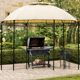 Outdoor Gazebo Steel Fabric Round Soft Top Gazebo Outdoor Patio Dome Gazebo with Removable Curtains